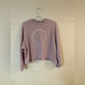 Nike Cropped Sweatshirt Mauve Purple Crewneck Graphic Logo Medium